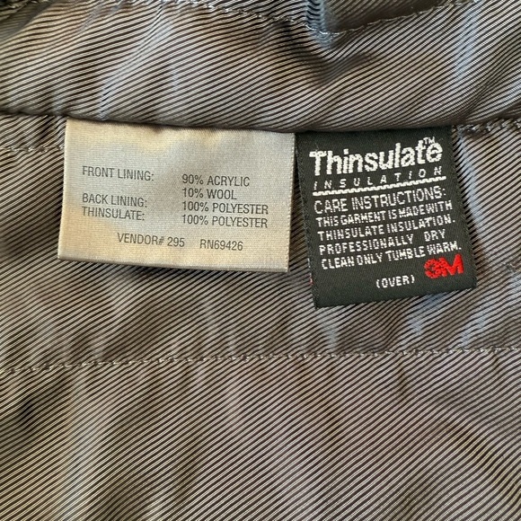 Wilson Pelle Studio Men’s Soft Leather Jacket Blazer Blk Thinsulate Lining L EUC - Picture 12 of 13